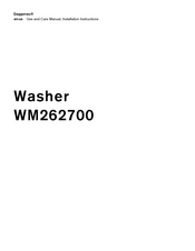 Gaggenau WM262700 Use And Care Manual / Installation Instructions