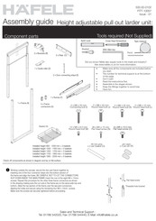 Häfele Height adjustable pull out larder unit Assembly Manual