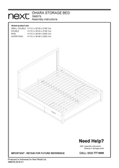 Next OHARA STORAGE BED 588579 Manual
