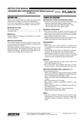 M-system R7L-DAC16 Instruction Manual