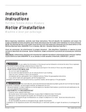 Frigidaire FTF1240FS2 Installation Instructions Manual