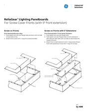 Abb GE ReliaGear Lighting Panelboard Instructions For Mounting