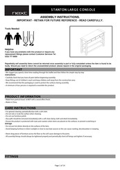Next STANTON LARGE CONSOLE Assembly Instructions Manual