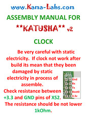 KAMA-LABS KATUSHA v2 Assembly Manual