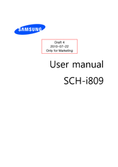 Samsung SCH-i809 User Manual