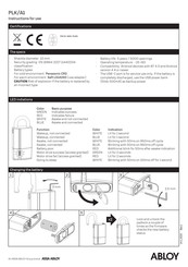 Abloy PLK/A1 Instructions For Use