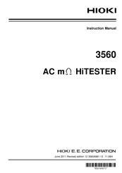 Hioki 3560 Instruction Manual