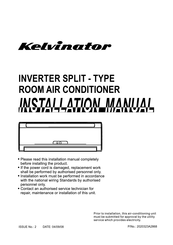 Kelvinator 24000Btu/h Installation Manual