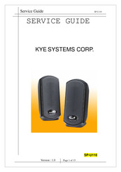 KYE Systems Corp. Genius SP-U110 Service Manual