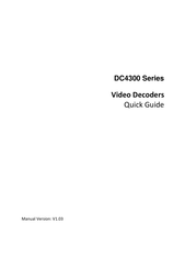 UNIVIEW DC4300 Series Quick Manual
