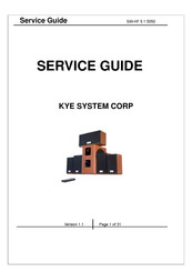 Kye Systems Corp. Genius SW-HF 5.1 5050 Service Manual