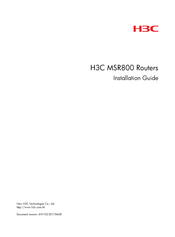 H3C MSR 800 Installation Manual