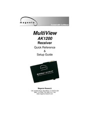 Magenta MultiView AK1200 Quick Reference & Setup Manual