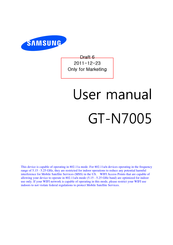 Samsung GT-N7005 User Manual