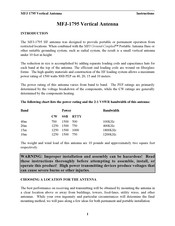 MFJ MFJ-1795 Instructions Manual