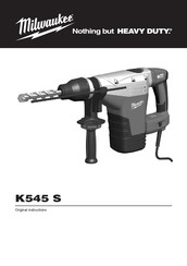 Milwaukee 4000442205 Original Instructions Manual