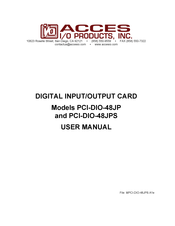 Acces I/O Products PCI-DIO-48S User Manual