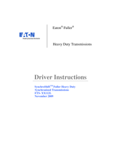 Eaton Fuller FTS-16108L Driver Instructions
