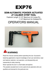 HSINHO EXP76 Operator's Manual