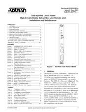 ADTRAN T200 H2TU-R Installation And Maintenance Manual