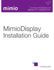 Mimio MimioDisplay 8410U 550T Installation Manual