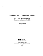 HP HP 81551MM Operating Manual