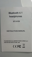 Generic BT-H109 Instruction Manual