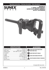 Sunex Tools SX4360-6 Operating Instructions Manual