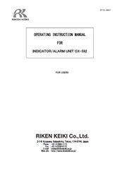 Riken Keiki OX-592 Operating Instructions Manual