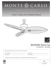 Monte Carlo Fan Company 3DLR56AGP Owner's Manual And Installation Manual