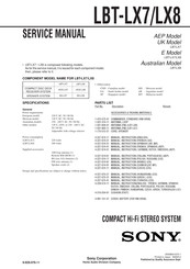 Sony LBT-LX8 Service Manual