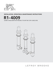 Lefroy Brooks R1-4009 Installation, Operating,  & Maintenance Instructions