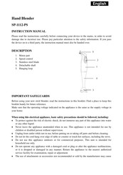 Sapir SP-1112-PS Instruction Manual