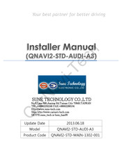 Sune Technology QNAVI2-STD-AUDI-A3 Installer Manual