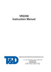 Thorne & Derrick VR2250 Instruction Manual