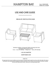 HAMPTON BAY 65-716320B Use And Care Manual