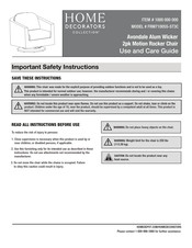 Home Decorators Collection FRM71005S-ST3C Use And Care Manual