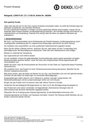 Dekolight LONG-FLAT LT-60-24 Product Notes