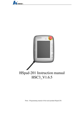 Wuhan Huazhong Numerical Control HSpad-201 Instruction Manual