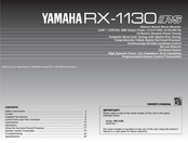 Yamaha RX-1130 RS Manual