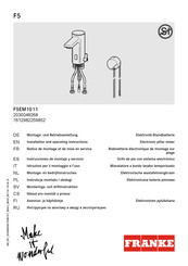 Franke F5EM1011 Installation And Operating Instructions Manual