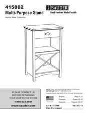 Sauder Harbor View 415802 Manual