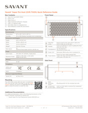 Savant Super Pro Host Quick Reference Manual