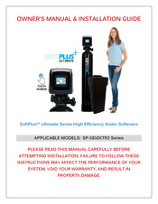 Home Plus SoftPlus SP-5810XTR2 Series Owner's Manual & Installation Manual