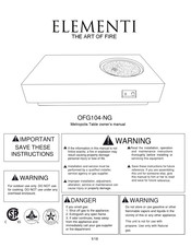 Elementi OFG104-NG Owner's Manual