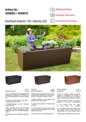 Gutta Hochbeet Valenta 150 Assembly Instructions