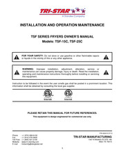 Standex TRI-STAR TSF Series Owner's Manual