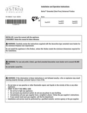 Astria Vega42ZP2 Installation And Operation Instruction Manual