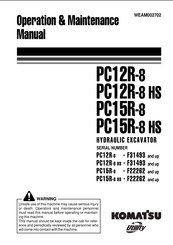 Komatsu PC15R-8 HS Operation & Maintenance Manual