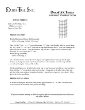 Dura Trel DURAFLEX TRELLIS Assembly Instructions